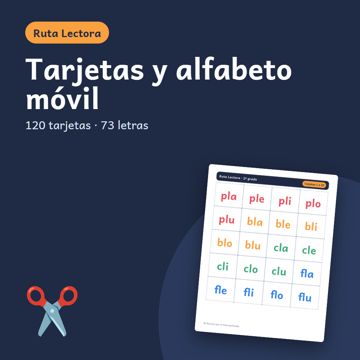 Portada del material: 120 tarjetas y alfabeto móvil