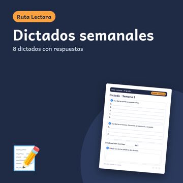 Portada del material: 8 dictados con respuestas