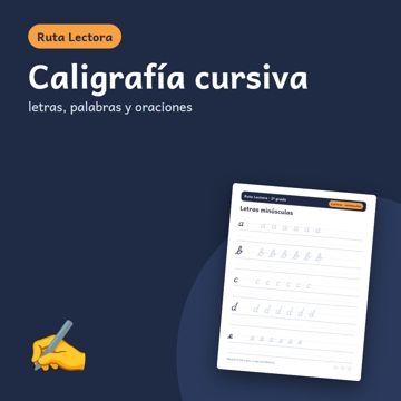 Portada del material: Caligrafía cursiva